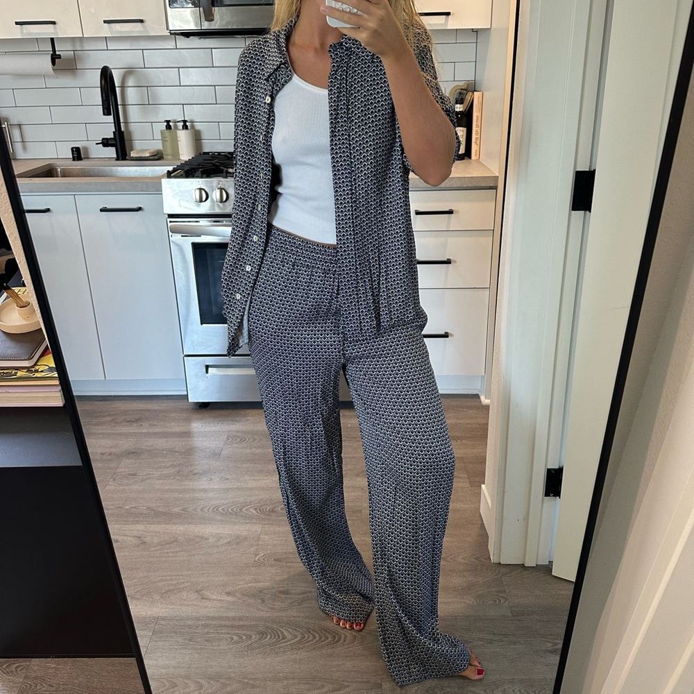 Satin pant and shirt set